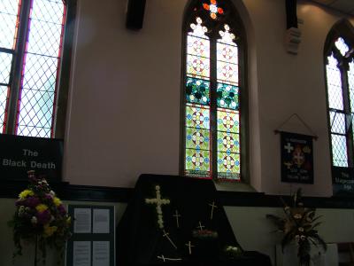 FLOWER DISPLAY IN THE METHODIST CHURCH