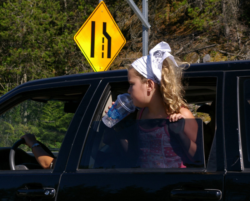 Hanging out the window