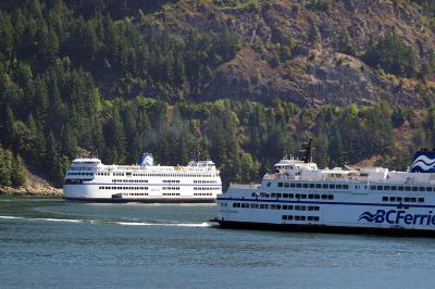 Ferries taking off from Horseshoe Bay