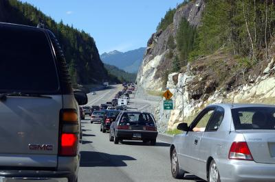 Traffic to Whistler sucks!