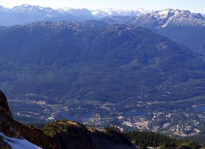 Looking down to Whistler Village