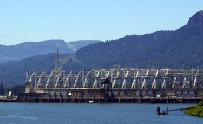 Dam along Columbia River