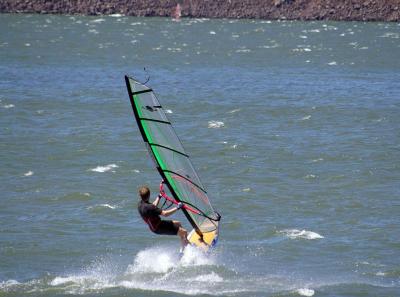 James windsurfing at the Hook