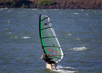 James windsurfing