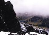 The rocks (and chimney) to climb up to peak