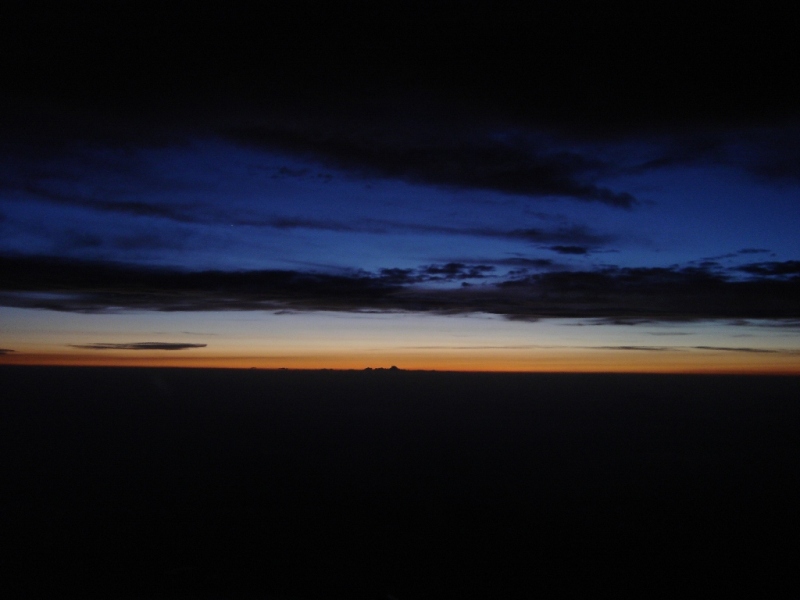 Sunset from the air