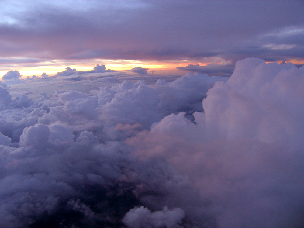 Sunrise above the clouds