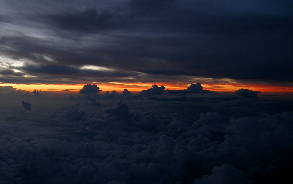 Sunrise above the clouds