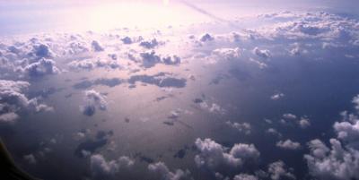 clouds over the aegean sea