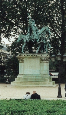 Statue of Charlemagne (Charles The Great) - front of Notre Dame : Crowned 800 c.e. Reign marked the birth of modern Europe.