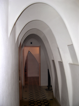 Gaud's Casa Batli:  Attic hallway (parabolic vault) - feeling of perhaps being inside a living creature - cavity or rib cage.