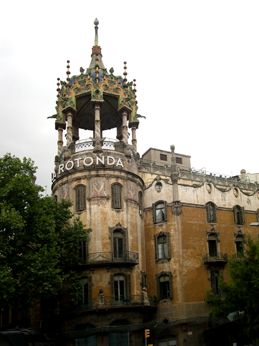The tower of Casa Lle Morera on the Block of Discord on Passeig de Grcia