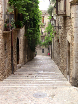 A street in el Call, the Jewish Quarter - Jewish community in Girona from 890 until Jews were expelled from Spain in 1492.
