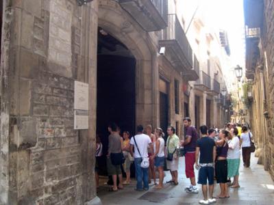 The Museu Picasso on Carrer de Montcada - lots of Gothic, stone, medieval mansions on this street.