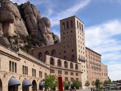 Part of the basilica/monastery complex on Montserrat.