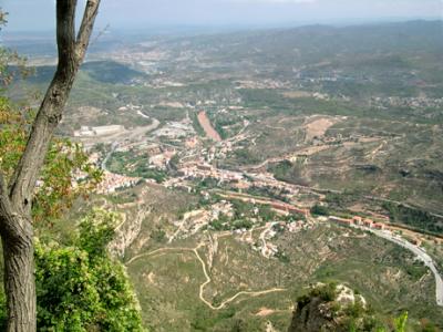 Monistrol and surrounding area- taken from near the monastery (Monestir de Montserrat)