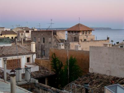 A view from the terrace at our hotel, the Palacio Ca Sa Galesa. The Mediterranean Sea is in the background.