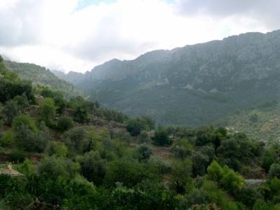 Heading east from Sóller to Fornalutx - still north of the Serra de Tramuntana (mountain range) on the island of Mallorca.
