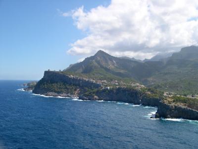 The north coast of Mallorca near Port de Sóller - photo taken from the front of the lighthouse at Port de Sóller.