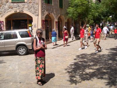 Judy on a street in Valldemossa, near the north coast of Mallorca