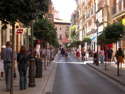 A street with shops in Palma