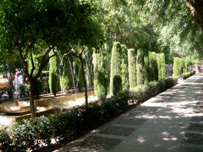 Jardines de s'Hort del Rei - gardens of Arabic influence near the cathedral (La Seu) in Palma.