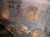 Inside the Major Synagogue in El Call (Jewish Quarter): Lower part of the wall toward the right is from Roman times.