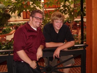 Chris and me at the Marriott Restaurant.JPG