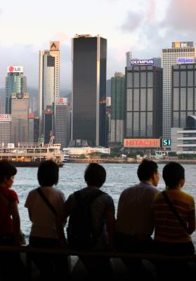 Watching sunset in Victoria Harbour.jpg