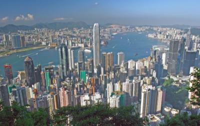 Hongkong wide view from Lugard Road