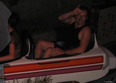 Gene on the Disney Mattahorn Bobsled ride