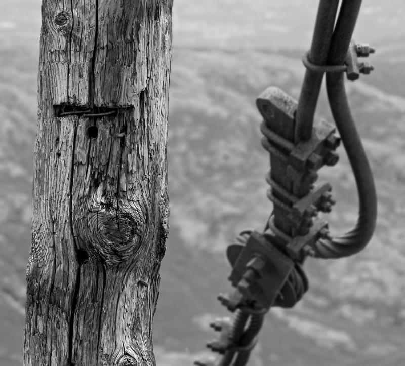 Pylon and cable detail, aerial ropeway
