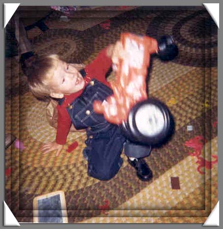 Brian playing with his toys!