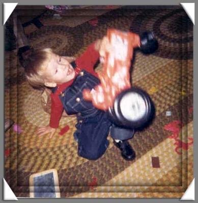 Brian playing with his toys!