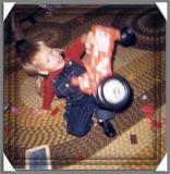 Brian playing with his toys!