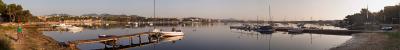 Panorama of Porto Colom, Mallorca,  at morning