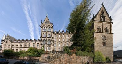 Panorama of an old university building, Marburg