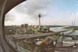 Skyline and Rhine, Duesseldorf, Germany