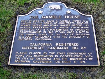 The Gamble House, Pasadena