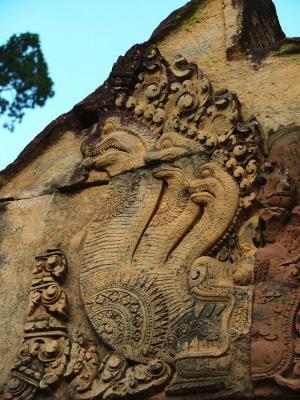 Carved Naga at Banteay Srei