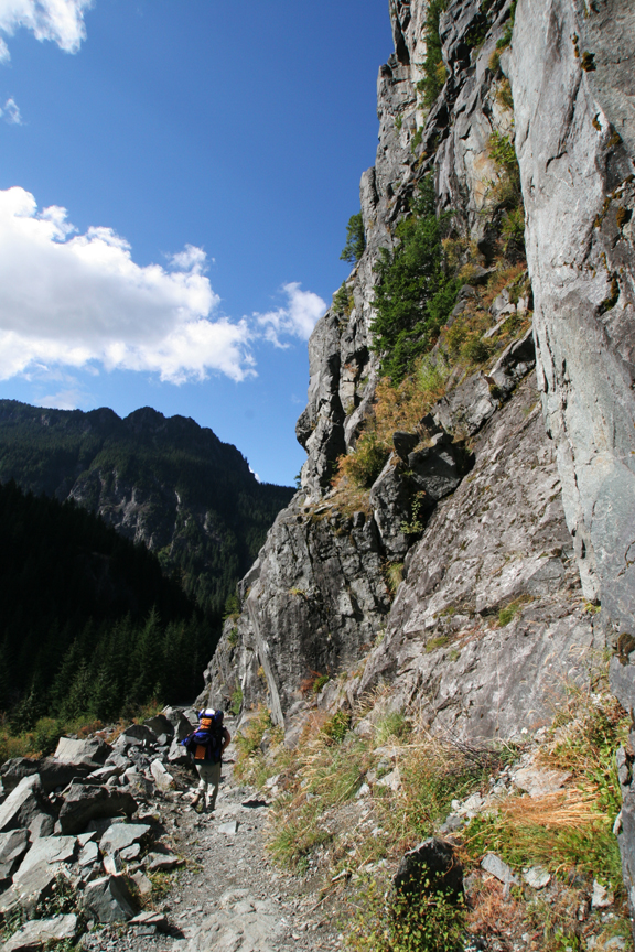 Near the point the trail crosses Carbon River