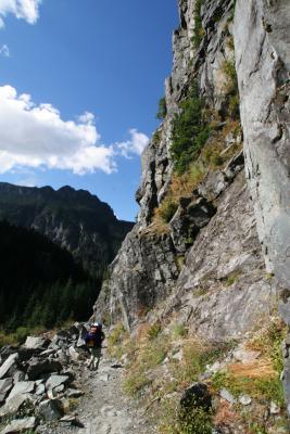 Near the point the trail crosses Carbon River