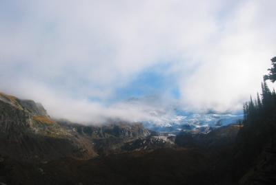 View of the lower part of Tahoma Glacier