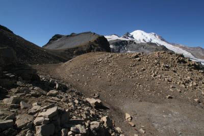View of Panhandle Gap and Mount Rainier