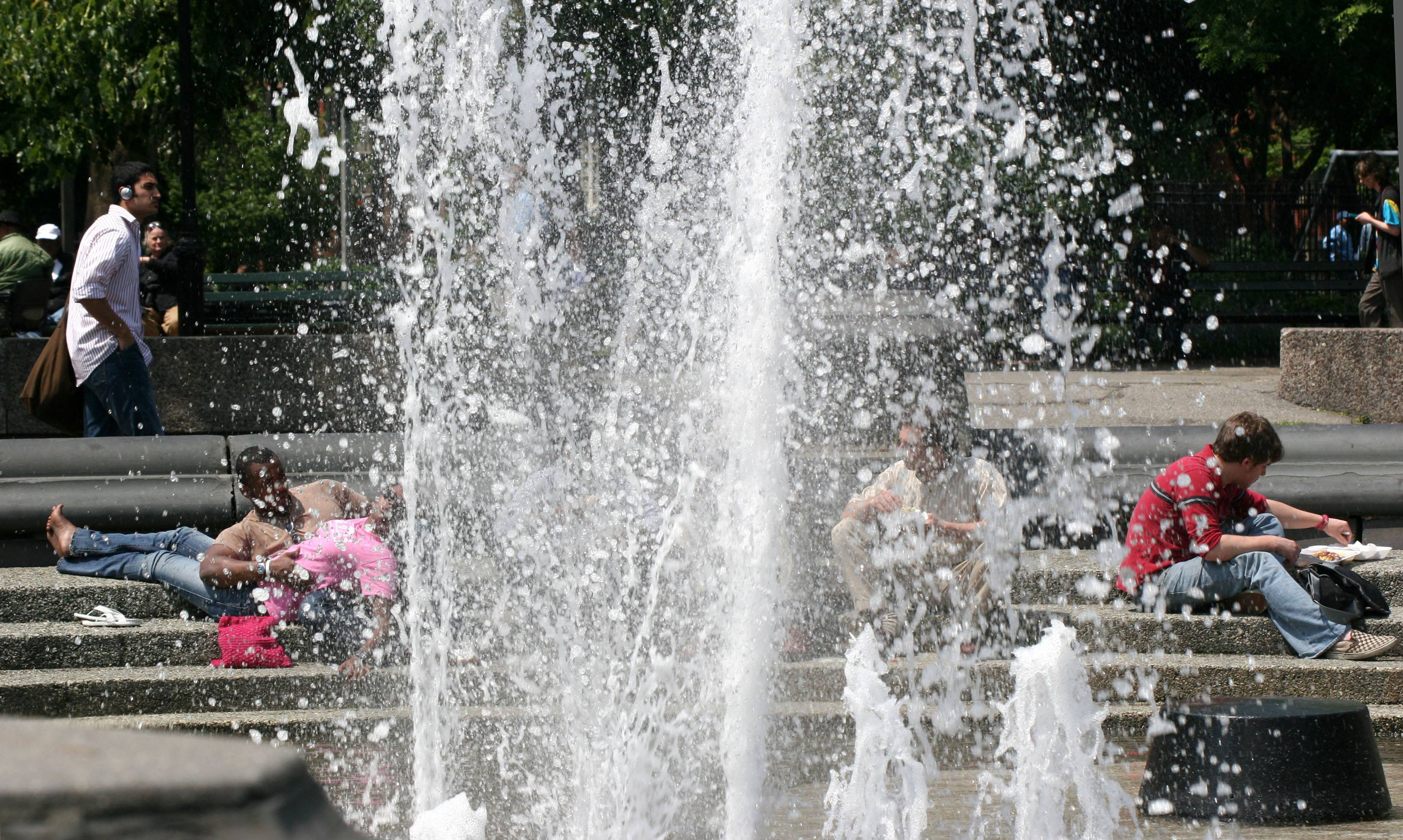 Enjoying the Fountain