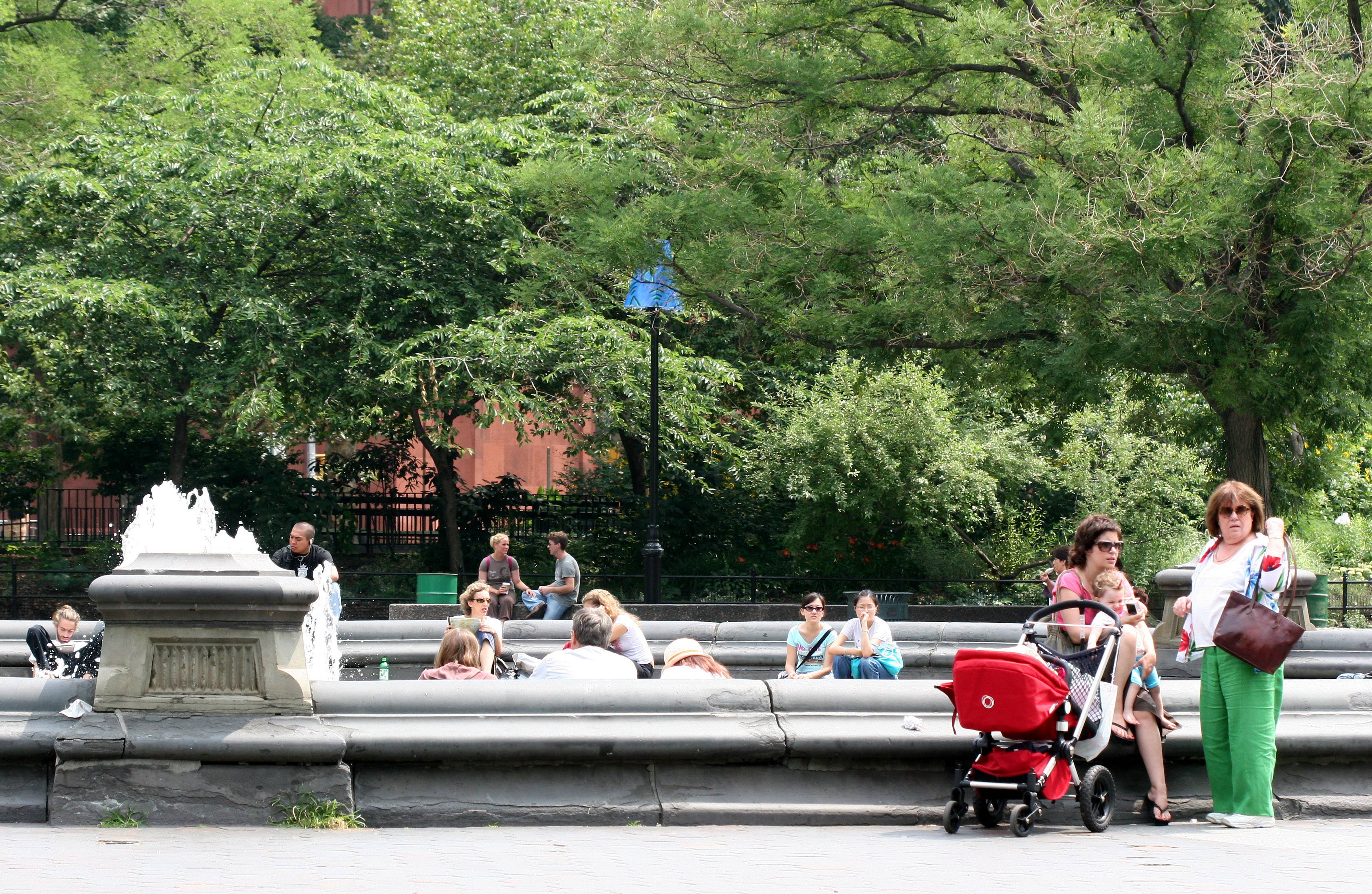 Resting by the Fountain