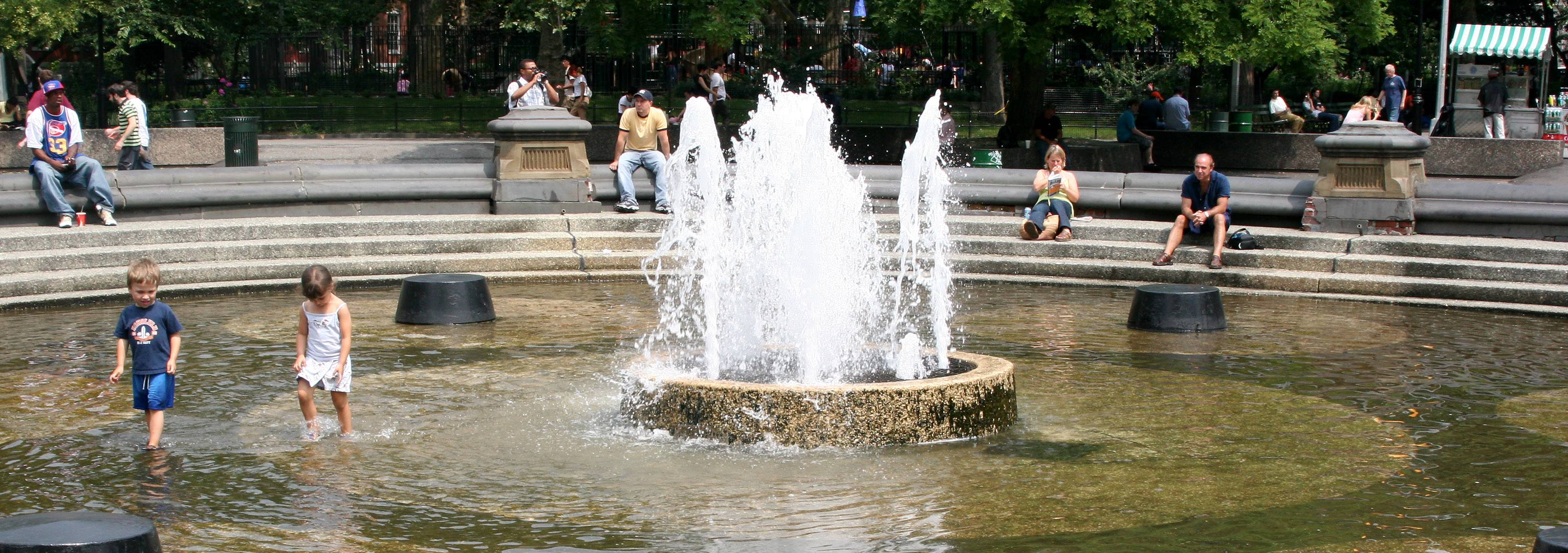 Fountain Comforts on a Hot Day