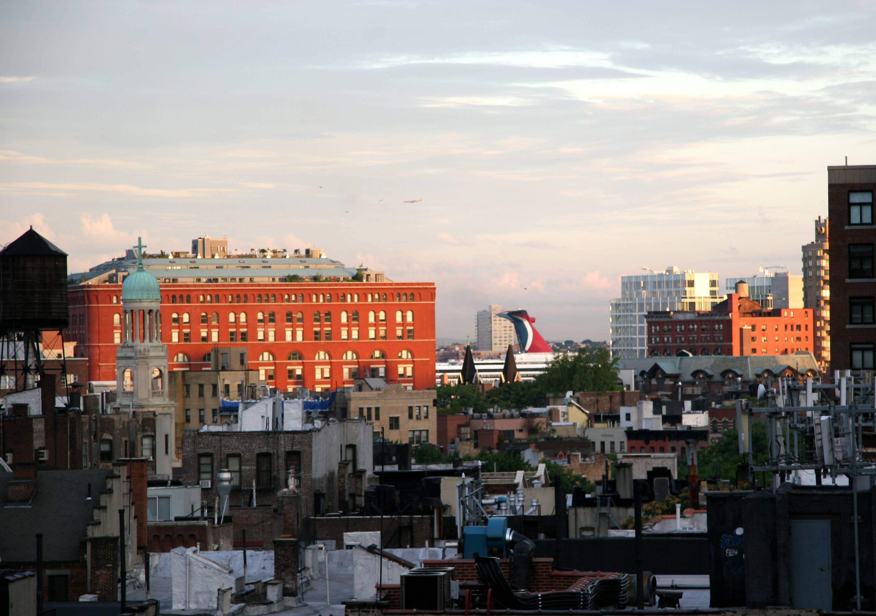 West Greenwich Village - Carnival Cruise Ship Smoke Stack on the Hudson River