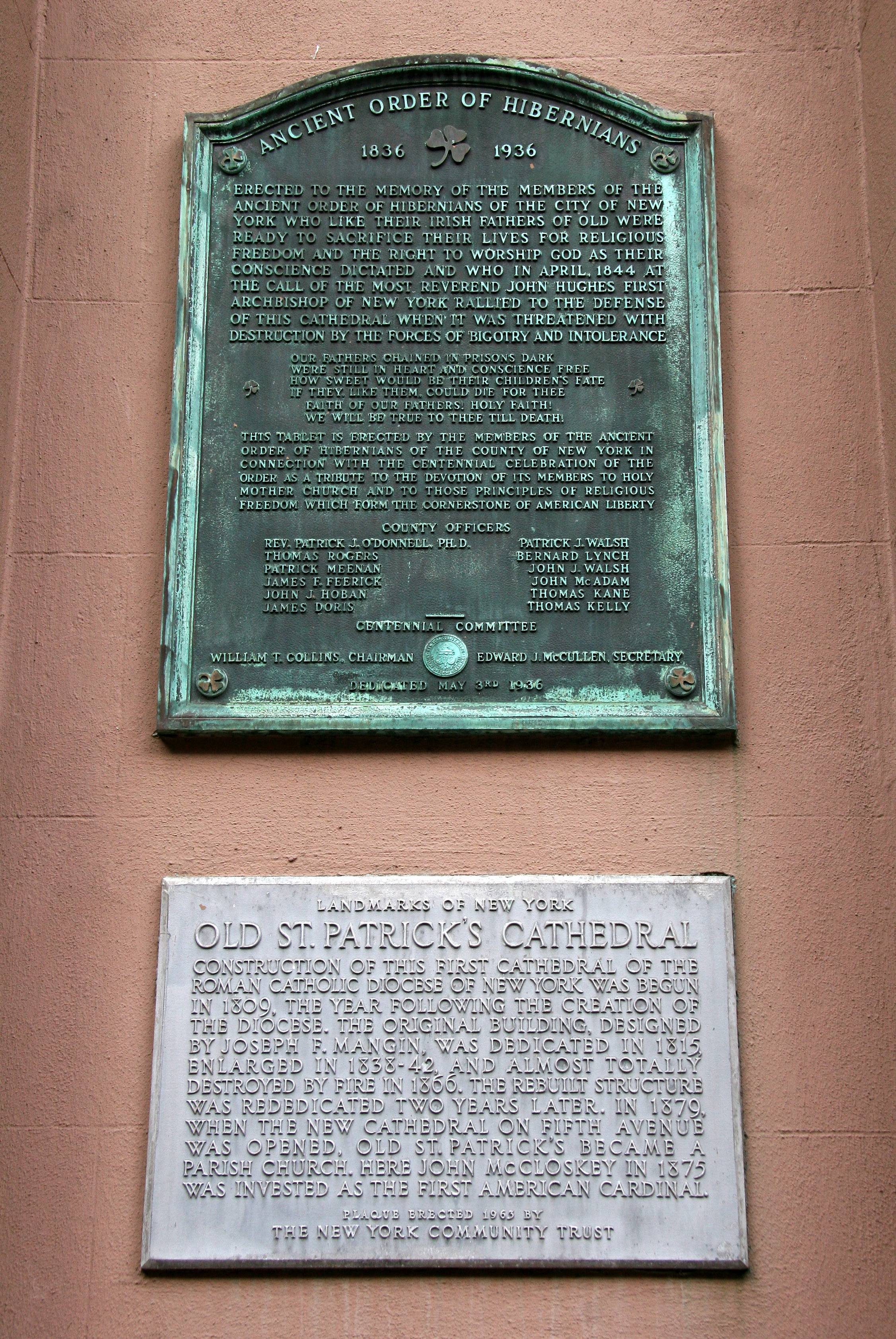 Old St  Patricks Cathedral Markers