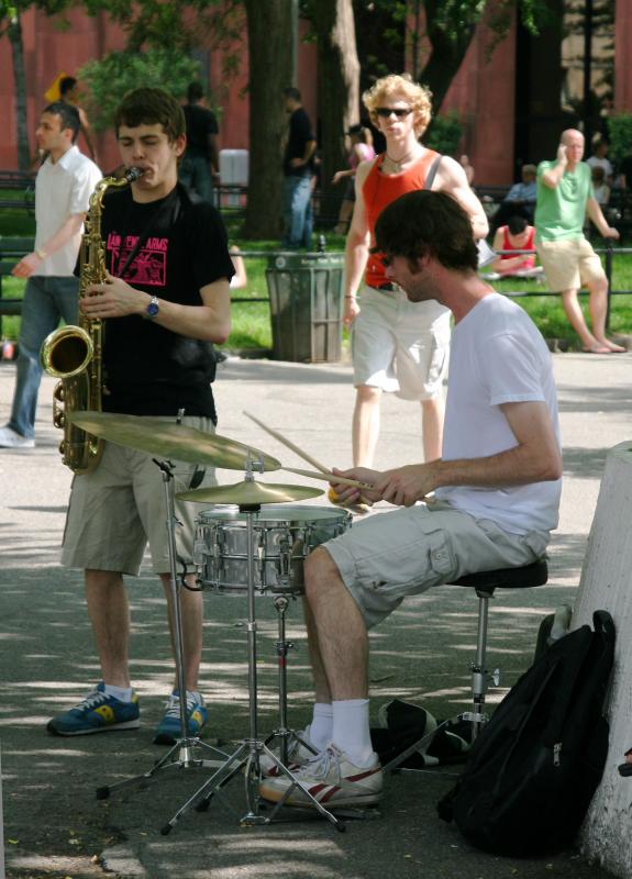 Jamming in Washington Square Park